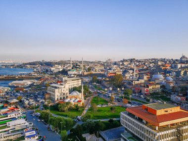 İstanbul'a uçuş görünümünden.