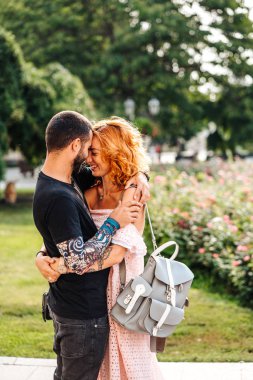 Şirin çift yaz Park