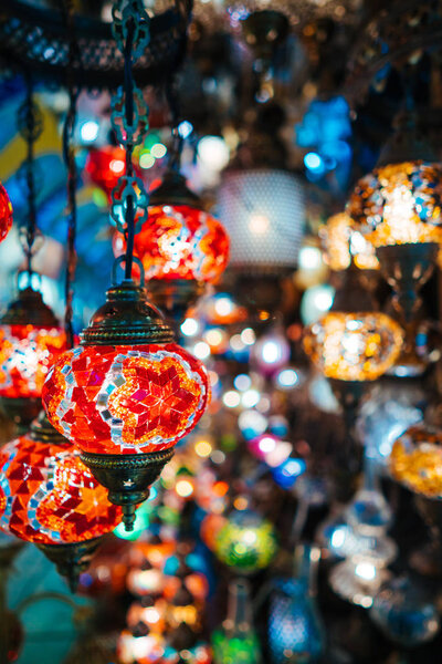 Beautiful turkish mosaic lamps