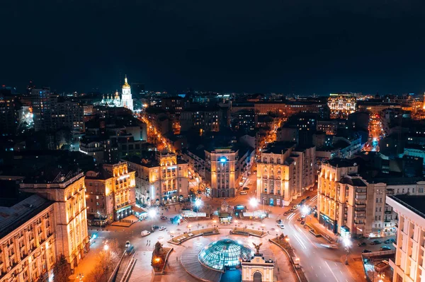 Maidan Nezalezhnosti is the central square of the capital city of Ukraine