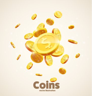 gold coins template clipart