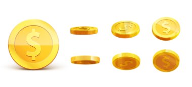 gold coins template clipart