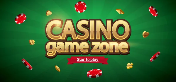 Banner de casino en línea — Vector de stock