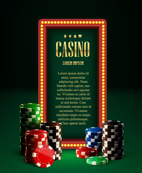 Online kasino banner — Stockový vektor