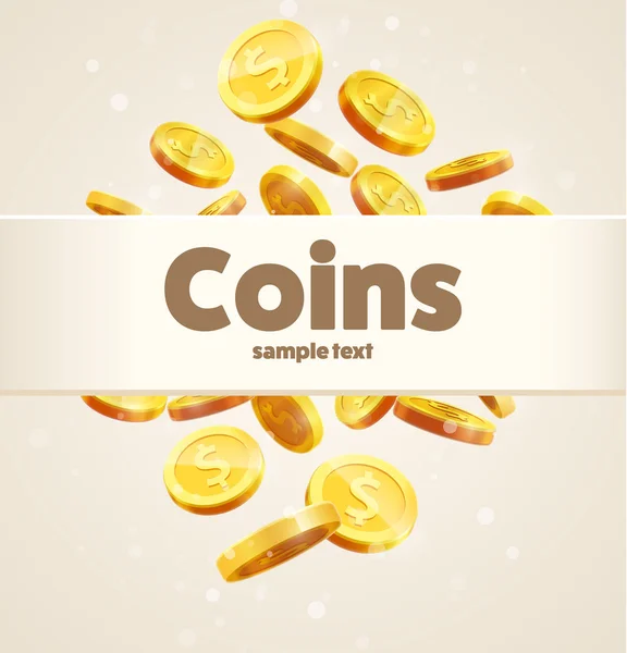 Gold coins template — Stock Vector