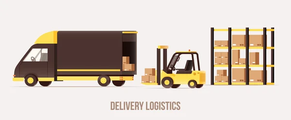 Ícones de caminhões de entrega — Vetor de Stock