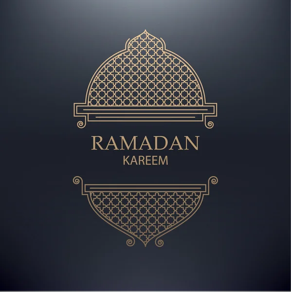 Ramadan Kareem gratulationskort — Stock vektor
