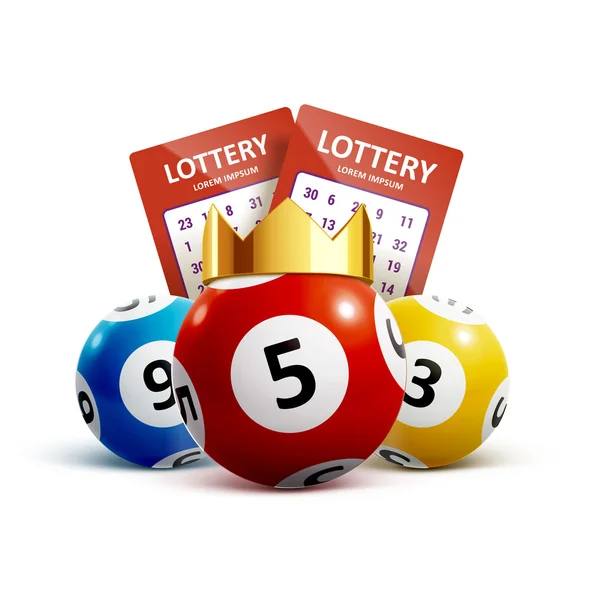 Lottery realistic banner — Stock Vector