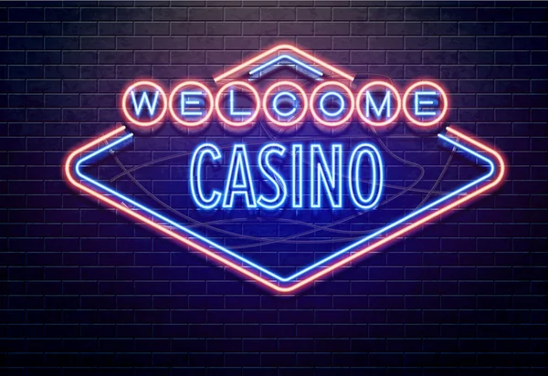 Banner de casino en línea — Vector de stock