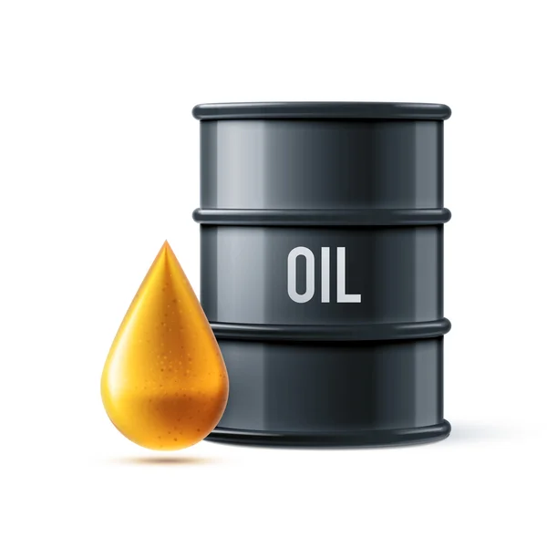 Oil realistic icon — Stock Vector