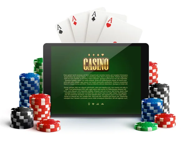 Online casino banner — Stok Vektör