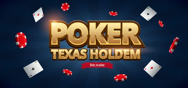 Online poker afiş — Stok Vektör