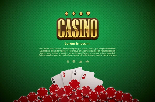 Банер онлайн казино — стоковий вектор