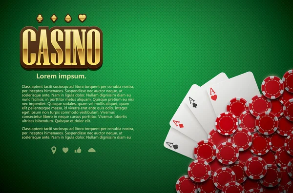 Banner de casino en línea — Vector de stock