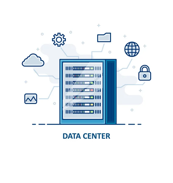 Datacenter-icoon — Stockvector