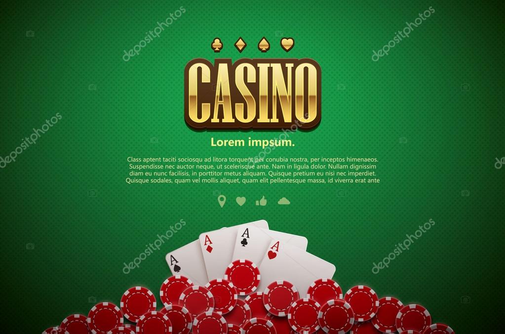 Online casino banner, vector illustration