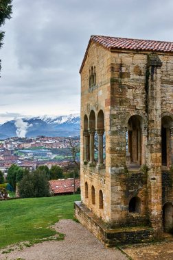 Santa Maria del Naranco. Pre-romanesque palace and chuch in Ast clipart