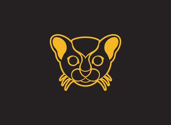 Шаблон векторного изображения логотипа кота — стоковый вектор