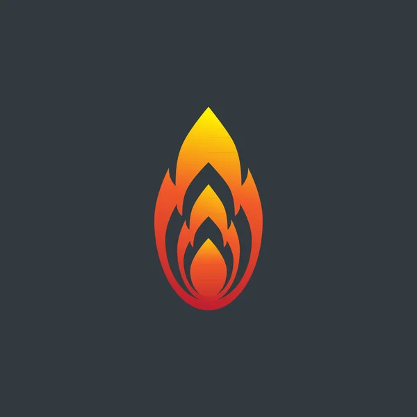Силуэт векторного шаблона логотипа Fire Flame. Creative Burn — стоковый вектор
