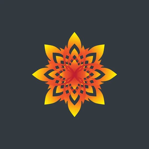 火災の炎のロゴ デザイン ベクトル テンプレート シルエット。創造的な書き込み — ストックベクタ