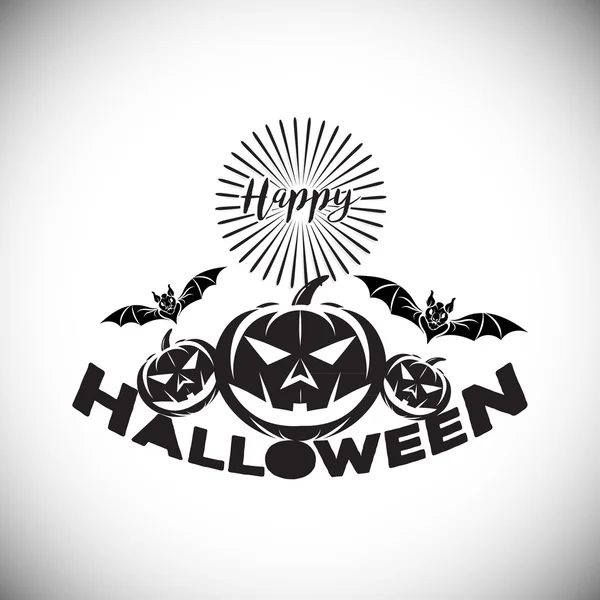 Feliz Halloween vector logo icono de diseño — Vector de stock