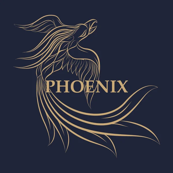 Phoenix logo vektoros ikon tervezés — Stock Vector