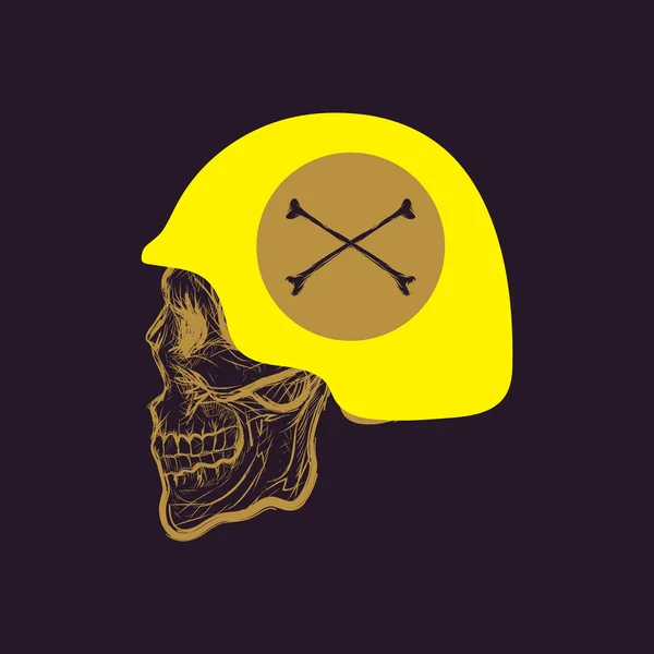 Totenkopf Logo Symbol Design Vektor — Stockvektor