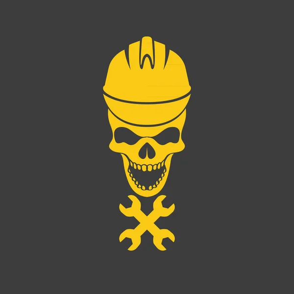 Disegno icona vettoriale del logo del cranio — Vettoriale Stock