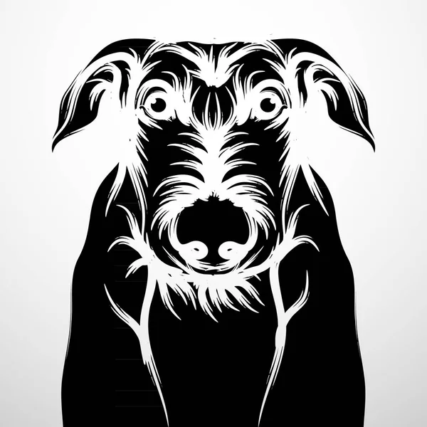 Hundevektor und Kartenvorlage Icon Design, Hund Illustration. — Stockvektor