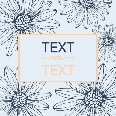 çiçek vektör arka plan kart tasarımı