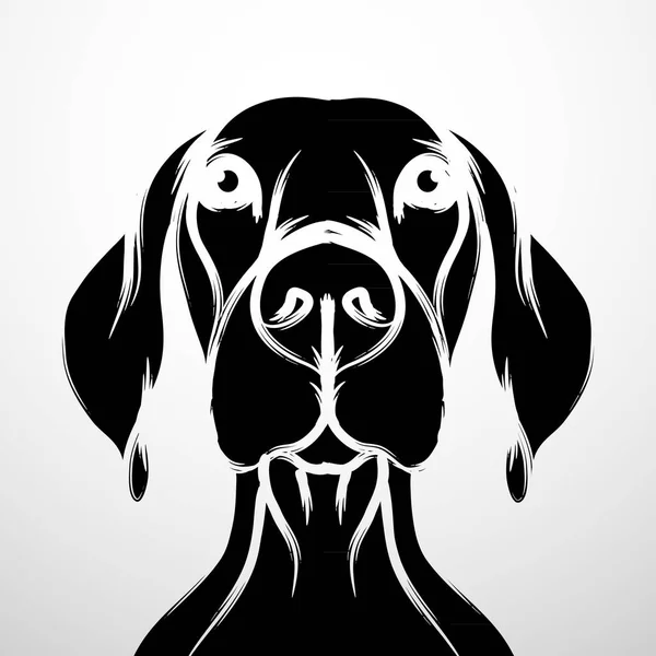 Hundevektor und Kartenvorlage Icon Design, Hund Illustration. — Stockvektor