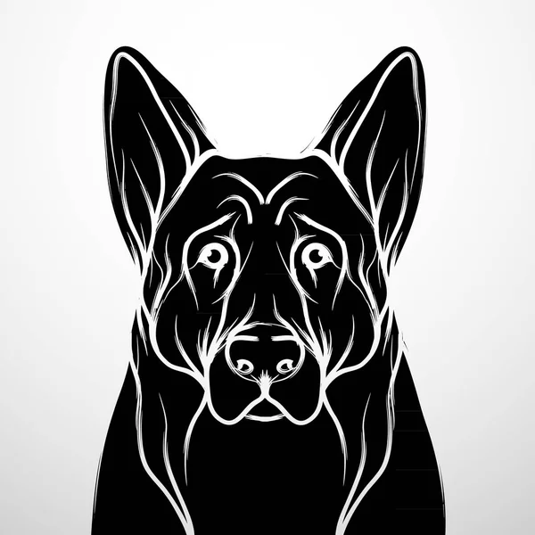 Hundevektor und Kartenvorlage Icon Design, Hund Illustration. — Stockvektor