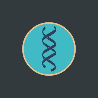 DNA, genetik işareti simge vektör