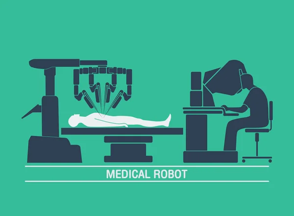 Medical robot icon vector — Stock Vector