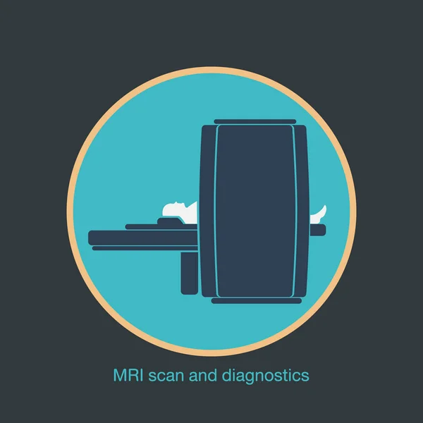 MRI tarama ve tanı vektör. Vektör çizim — Stok Vektör