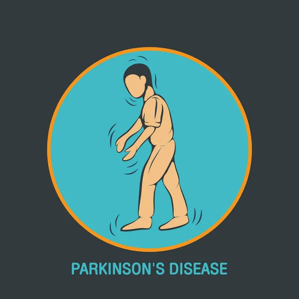 Parkinson hastalığı vektör logo simge tasarım şablonu — Stok Vektör