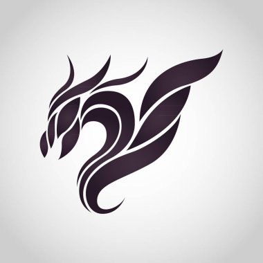 Dragon logo vektör simgesi tasarım