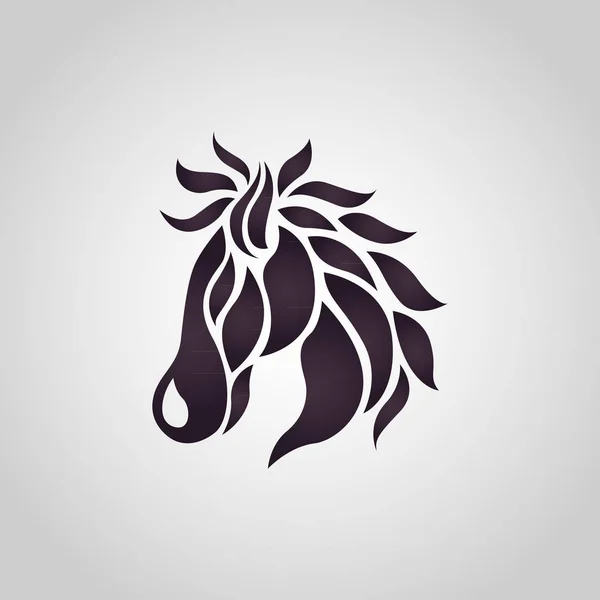 Projeto do ícone do vetor do logotipo do cavalo —  Vetores de Stock