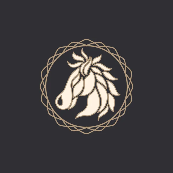 Projeto do ícone do vetor do logotipo do cavalo — Vetor de Stock