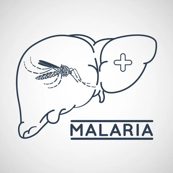 Malaria vektor logo ikon design — Stock vektor