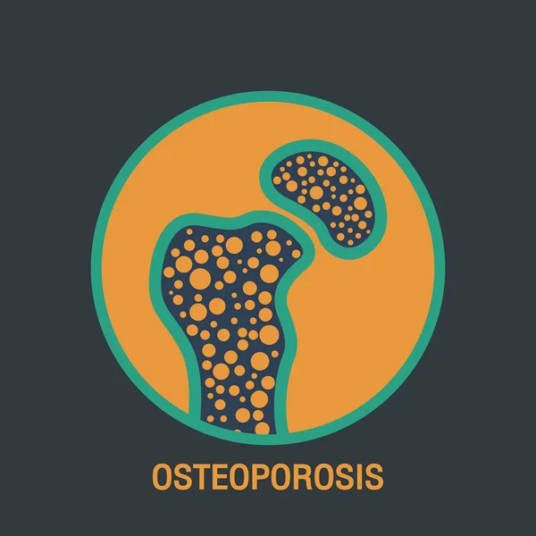 Osteoporóza vektorové logo ikony designu — Stockový vektor