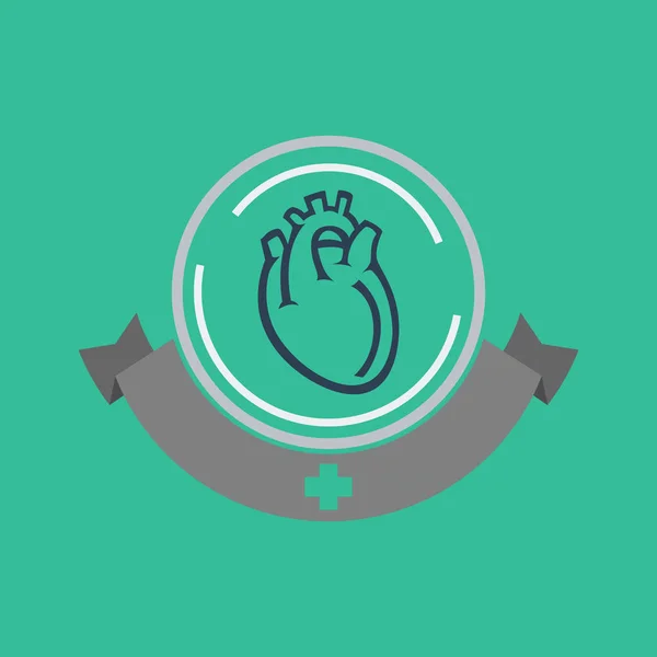 Kalp hastalığı logo vektör simgesi tasarım — Stok Vektör
