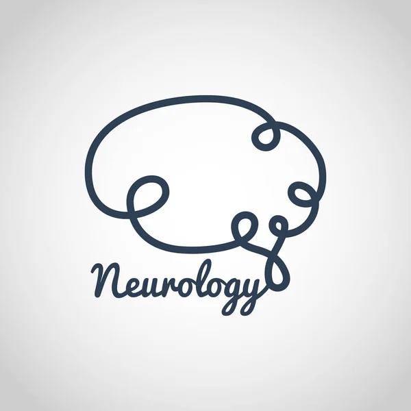 Modelo de ícone do vetor logotipo neurologia — Vetor de Stock