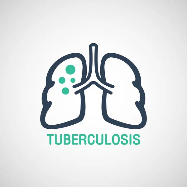 Design des Tuberkulose-Logo-Vektor-Symbols — Stockvektor