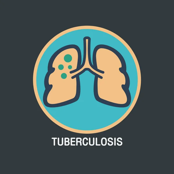 Tuberculose logo vector pictogram ontwerp — Stockvector