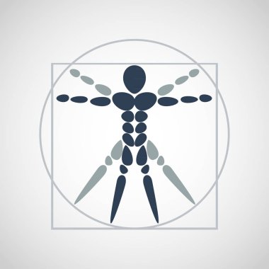 Anatomi logo vektör simgesi tasarım