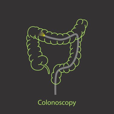 colonoscopy logo vector icon design clipart