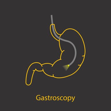 Gastroskopi logo vektör simgesi tasarım