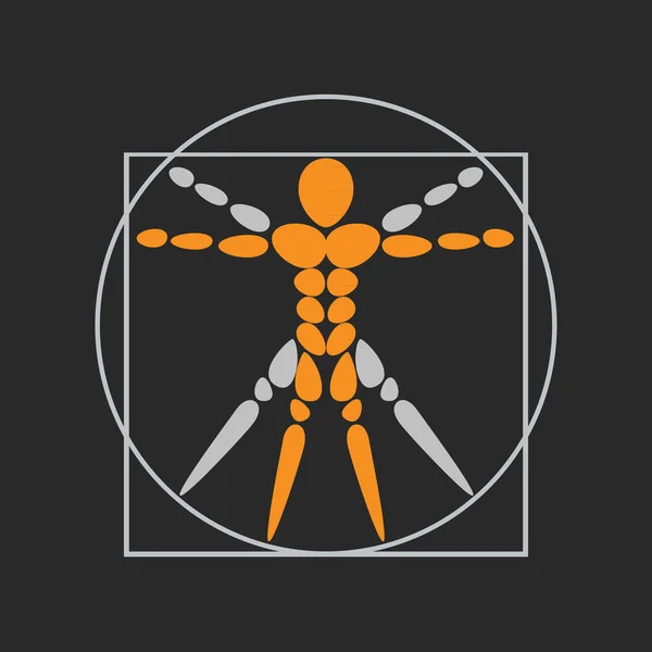 Anatomía logo vector icono diseño — Vector de stock