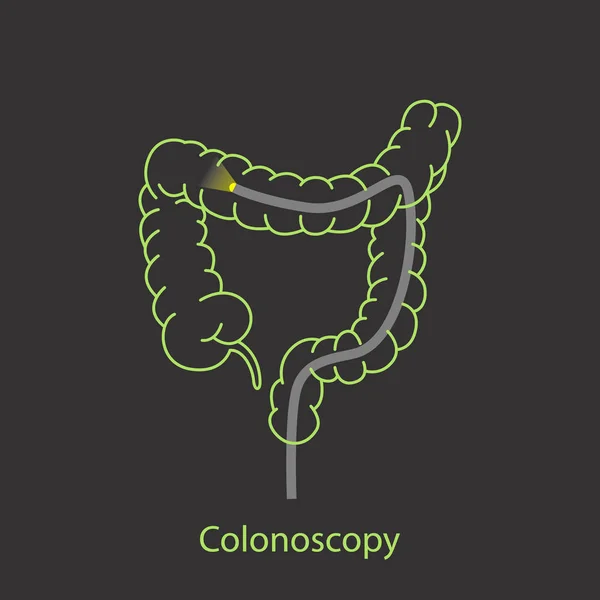 Colonoscopia logo vector icono de diseño — Vector de stock